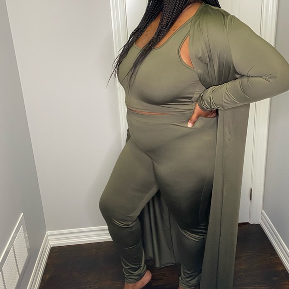 Olive 3pc matching set - Picture 3 of 5